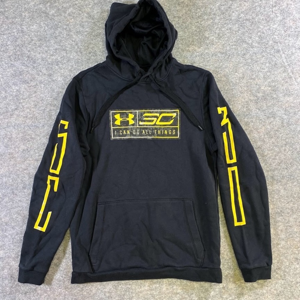 Steph Curry Under Armour SC30 Black Hoodie Size M Loose Pullover‎